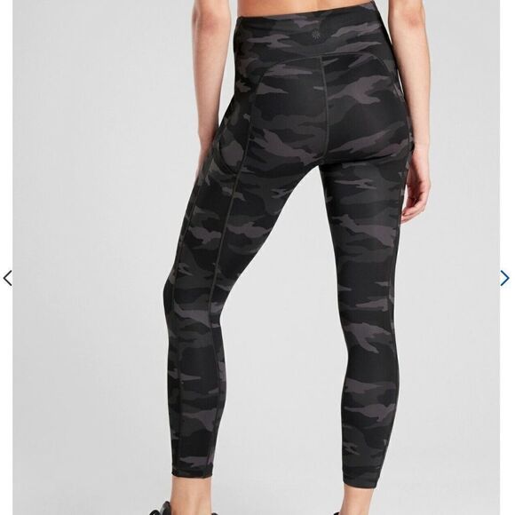 ATHLETA Ultimate 7/8 Tight Legging Camo Black Gray Size Small #531773 - Picture 13 of 14
